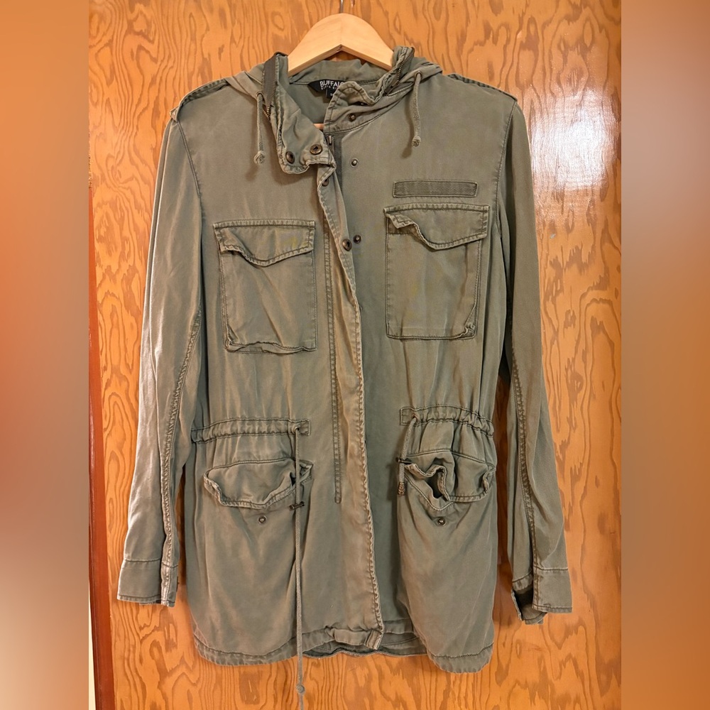 Women's Buffalo David Bitton Olive Green Hooded Jacket